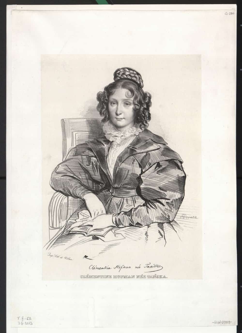 Klementyna Hoffmanowa z domu Tańska[a] (ur. 23 listopada 1798 w Warszawie, zm. 21 września 1845 w Passy). Źródło: Polona