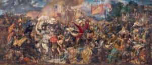 Obraz olejny autorstwa Jana Matejki po tytułem Bitwa pod Grunwaldem namalowany w latach 1875–1878.