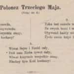 Oryginalne słowa utworu „Polonez trzeciego maja” z opracowania „Echa minionych lat” J. Horoszkiewicza. Lipsk 1889.