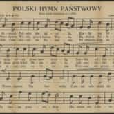 Nuty hymnu państwowego w wariancie tytułu „Jeszcze Polska nie zginęła” z 1934 roku. Źródło: Polona