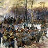 Bitwa pod Grochowem, stoczona 25. lutego 1831 roku, była największą bitwą powstania listopadowego. Malował: Wojciech Kossak (1928). Ze zbiorów: Muzeum Wojska Polskiego