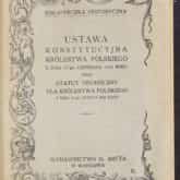 Ustawa Konstytucyjna Królestwa Polskiego z dnia 27 listopada 1815 roku. Statut organiczny dla Królestwa Polskiego z dnia 26 lutego 1832 roku. Źródło: Polona