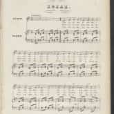 Partytura pieśni Kozak Stanisława Moniuszki z 1852 r, s. 1: Źródło: Polona