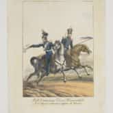 Ułani 6 Pułku Dzieci Warszawskich. Akwaforta Dietrich, Friedrich Christoph (1831). Źródło: Polona