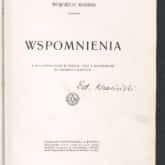 Strona tytułowa "Wspomnienia" Wojciecha Kossaka z 92 ilustracjami i odniesieniami do Somosierry. Źródło: Polona