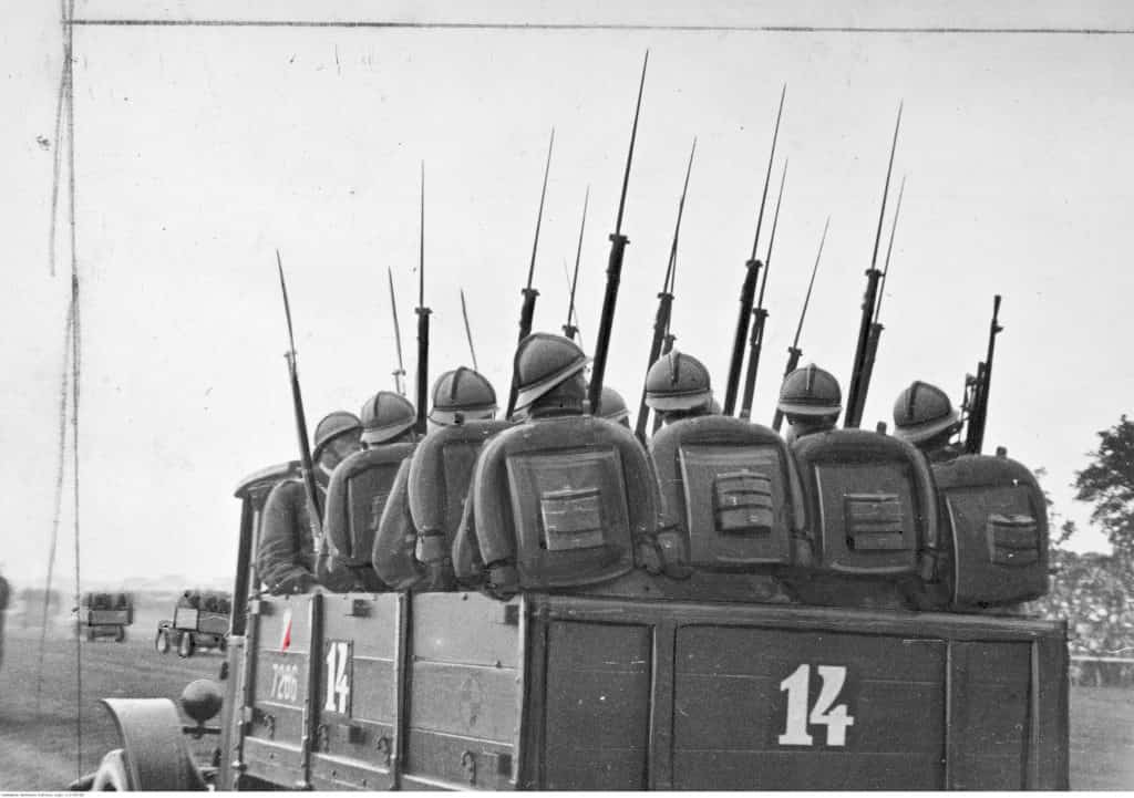 Infantry Ursus A truck at the military revue of the 2nd World Congress of Poles from abroad. Mokotów Field, 8 May 1934.