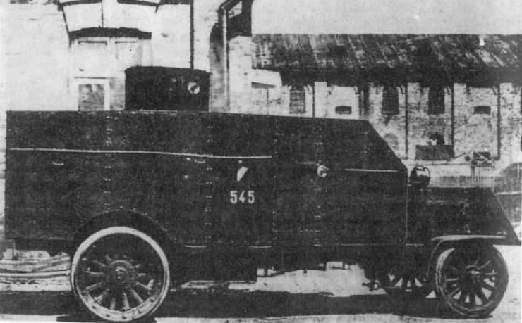 One of the two Peerless armored cars captured by the Polish Army.