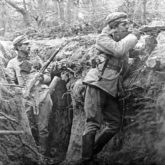 Legionnaires in the trenches on the River Styr.