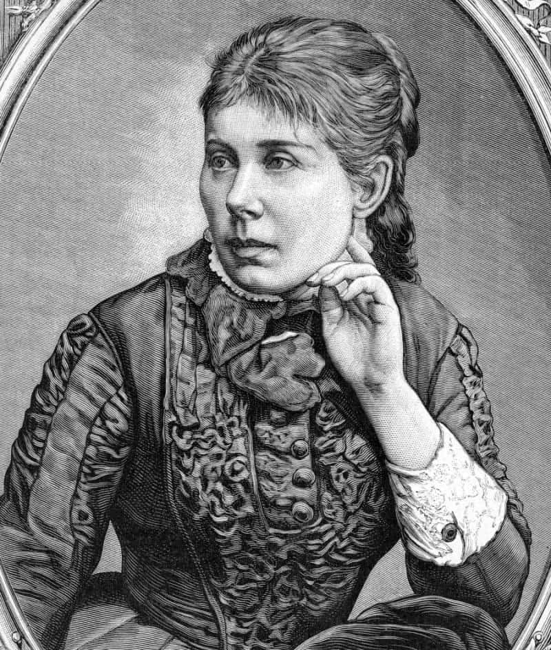 Maria Konopnicka. Desenho de J. Buchbinder (“Tygodnik Ilustrowany”, 1883 nº 39). Fonte: Polona