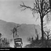 Sanitary car on the road in the vicinity of Monte Cassino. From the collection of the National Digital Archive (NAC).