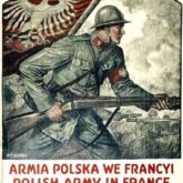 Cartaz de recrutamento do Exército Polonês na França, por Władysław Benda