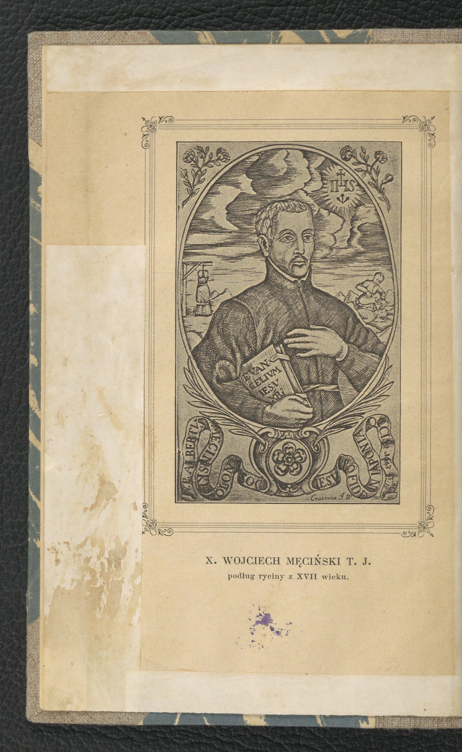 Wojciech Męciński. Gravura de 1895. Fonte: Polona