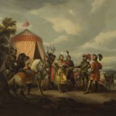 Przed bitwą pod Grunwaldem. Obraz autorstwa Feliksa Sypniewskiego (1830-1902). Źródło: DESA Dzieła Sztuki i Antyki